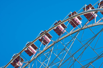 Ferris Wheel Over Blue Sky
