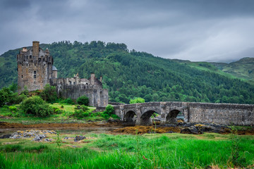 View to Eilean Donan Castle in Scotland