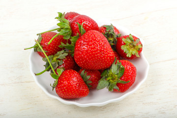 Strawberry in the bowl