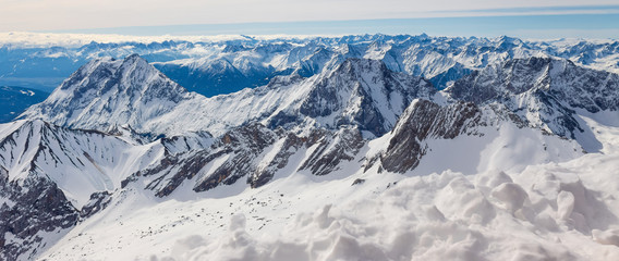 winter mountain peaks landscape