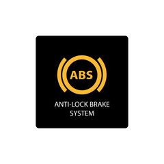 warning dashboard car icon, anti-lock brake system