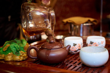 Tea ceremony in the tea house.
