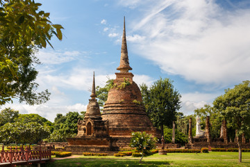 Stupa Buddha at Sukhothai Historical Park in Thailand