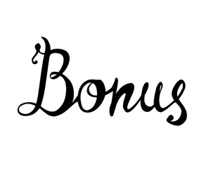 Fototapeta premium Word Bonus. Hand written doodle word