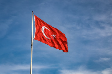 Red and White Turkish Flag