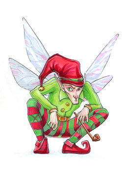 angry elf cartoon