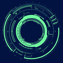 HUD Futuristic interface vector knob ring