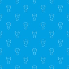 Tam tam pattern vector seamless blue repeat for any use
