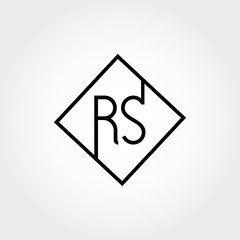 Initial Letter RS Logo Vector Design