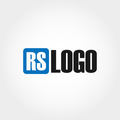 Initial Letter RS Logo Vector Design