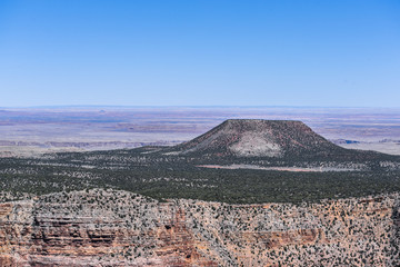 View Cedar Mountain from the south rim of the Grand Canyon in Arizona.
