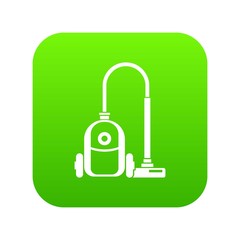 Vacuum cleaner icon digital green for any design isolated on white vector illustration