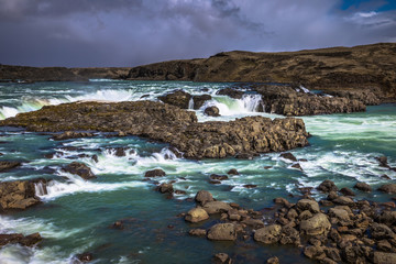 Urridafoss - May 04, 2018: Urridafoss waterfall, Iceland