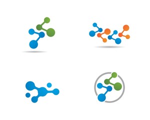 Fototapeta na wymiar molecule logo vector
