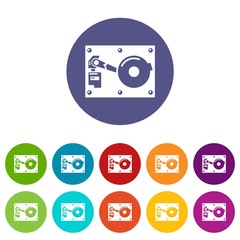 Broken technologyicons color set vector for any web design on white background