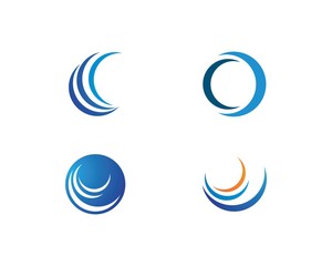 Water Wave symbol and icon Logo Template