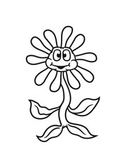 comic cartoon lebendig gesicht blume blüten frühling hübsch schön blätter pflanze natur design cool clipart