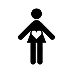 Pregnant girl icon