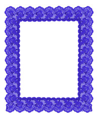 Violet Motif Laces Frame -  Pattern Ribbon Cadre for Greeting Card
