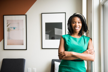 Portrait of young woman