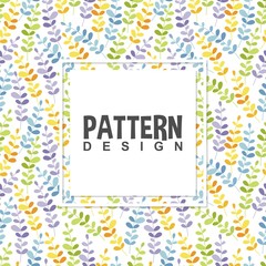 Obraz premium Colorful leaves plant beautiful wild branch with floral leaf botanical nature in seamless pattern background design