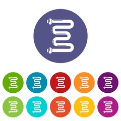 Coil battery icons color set vector for any web design on white background