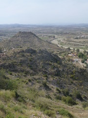 Fototapeta premium Mojácar, pueblo de Almería, en Andalucía, situado en la comarca del Levante Almeriense junto al Cabo de Gata (España)