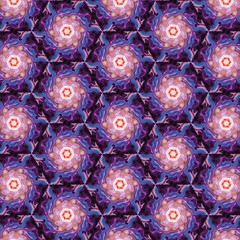 Seamless pattern background. Good for any printed matter, print on fabric or textile, clothes and ceramic. Creative template for design products decoration. Abstract symmetric kaleidoscope wallpaper. 