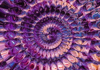 Creative pattern background. Fractal 3D spiral art. Good for any printed production, print on fabric, clothes and ceramic. Template for design products decoration.