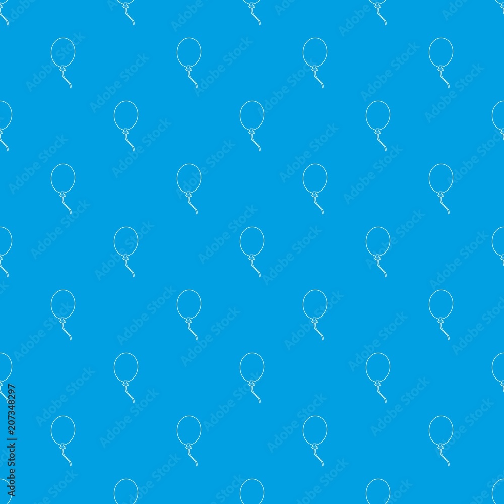 Poster balloon pattern vector seamless blue repeat for any use