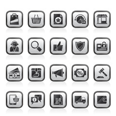 commerce and shopping icons - vector icon set