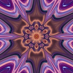 Fantasy sacred geometry modern art. Mystic Indian unique mandala. Oriental round pattern. Diamond and floral kaleidoscope artwork. Feng shui and yoga traditional design. Psychedelic creative print. 