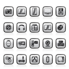 different types of electronics icons - vector icon set