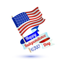Happy Independence Day. 4th of July. USA flag