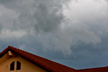 Dark rain cloud background before rain falling