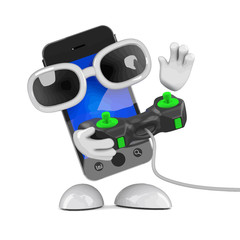 Vector 3d Smartphone gamer