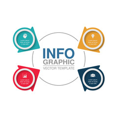 Vector infographic template for diagram, graph, presentation, chart, business concept with 4 options.