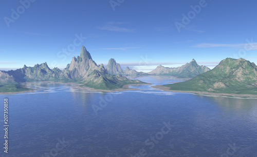 "Primordial Landscape - fantasy illustration" Stock photo and royalty-free images on Fotolia.com - Pic 207350858