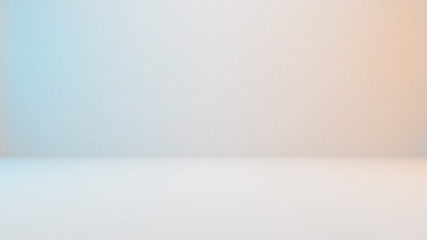 Milky white background with slightly blue and orange lighting