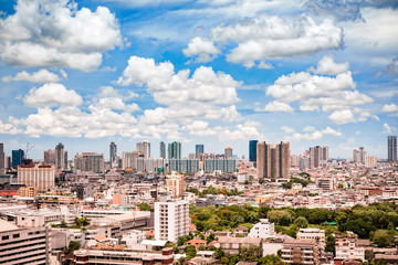 Fototapeta na wymiar High angle view of building in Bangkok