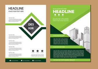 Business abstract vector template. Brochure design, cover modern layout, annual report, poster, flyer in A4 with colorful triangles, geometric shapes for tech, science, market with light background