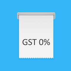 Concept of GST cut down or zero rated illustration