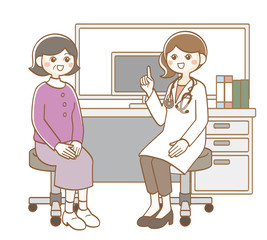 医師　老人　診察