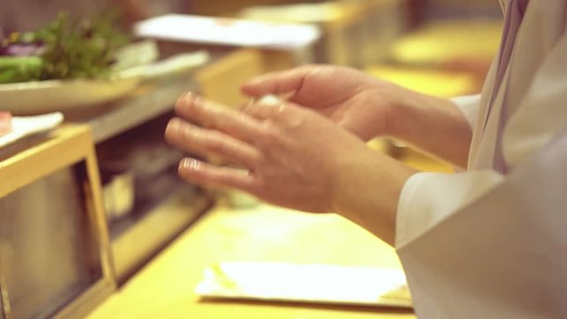 Work of the sushi chef｜squid Sushi