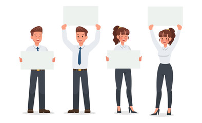 business people working in office character vector design. no7