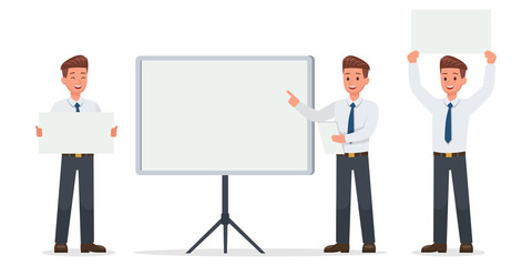 businessman working in office character vector design.No6