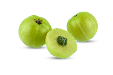 Indian gooseberry isolated on white background