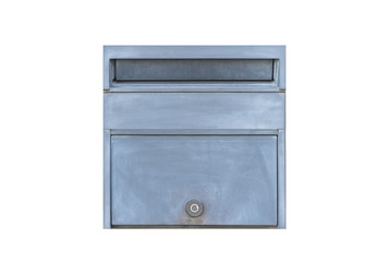 Metal mail box isolate on white background