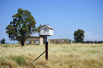 Ruins of houses