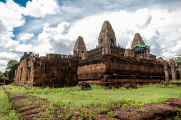 Pre Roup a Hindu Temple in Siem Reap, Cambodia.It is a temple mountain of combined brick, laterite and sandstone construction